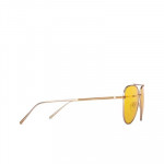 Unisex Yellow Lens & Gold-Toned Aviator Sunglasses 148395