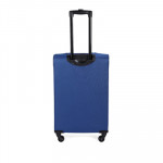 Unisex Bright Blue Solid Nile Exp Strolly  Medium Luggage Trolley Suitcase