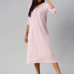 White Printed Nightdress